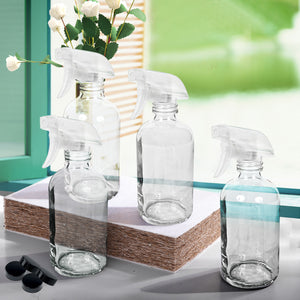 4x 500ml Clear Glass Spray Bottles Trigger-1973194014857498631
