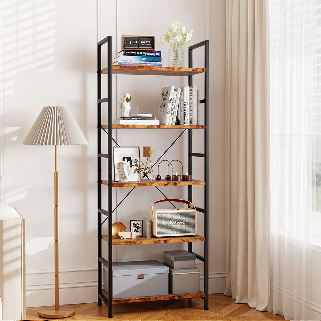 levede-5-tier-industrial-bookshelf-bookcase-157-5cm-1996005585740500999