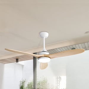 Spector 52'' Ceiling Fan LED Light DC Natural-1973193857323634695