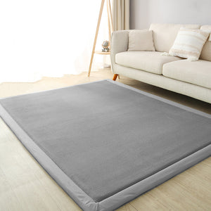 Marlow Coral Velvet Area Rugs Large Mat 120x200cm Grey-1996005440504336391