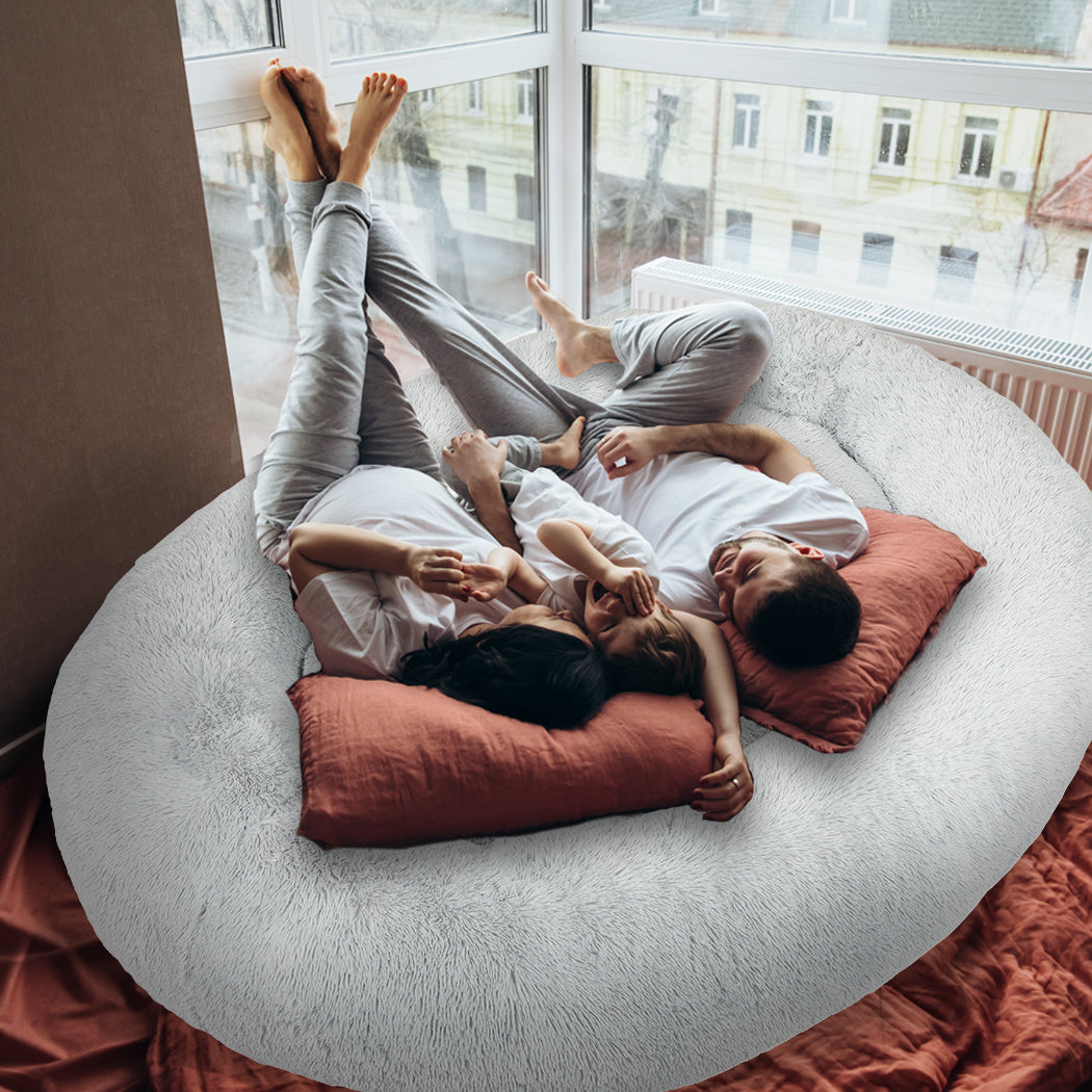 thenapbed-1-8m-human-size-pet-bed-fluffy-grey-1973193670542888967