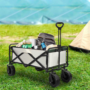 Lambu Garden Camping Trolley Outdoor Beige-1975420372018925575