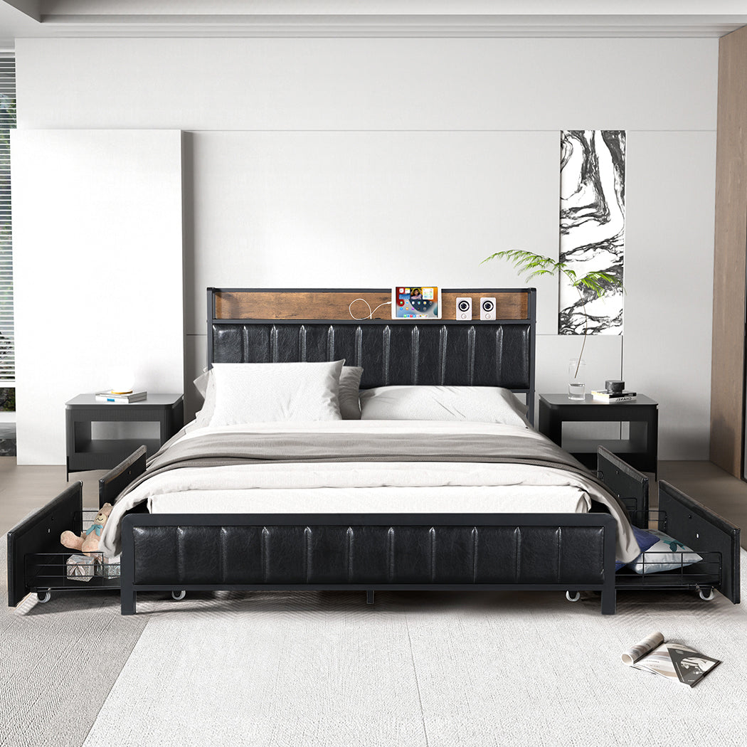 levede-queen-bed-frame-pu-4-drawer-usb-charge-1975420521386479623