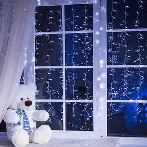 Curtain Fairy String Lights Wedding Cool White 300 LED-1973194198513487879