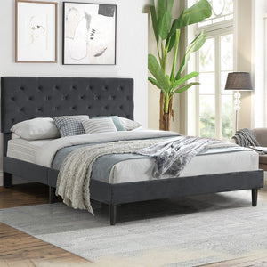 Levede Bed Frame Queen Size Mattress Grey-1973194030611304455