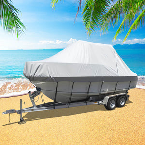 12-14 FT Boat Cover Trailerable Weatherproof Grey 14FT-1973194043483623431