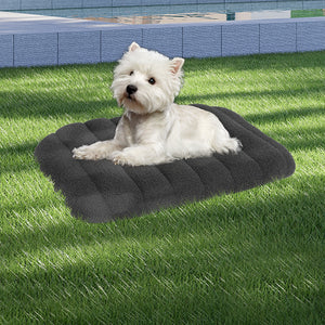 Pawz S Size Orthopedic Dog Bed with Sherpa Plush Removable Cover in Grey-1996005458728587271