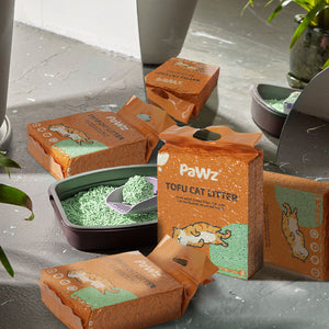 PaWz 2.5kg Tofu Cat Litter Clumping Green Tea x6-1996005382249648134