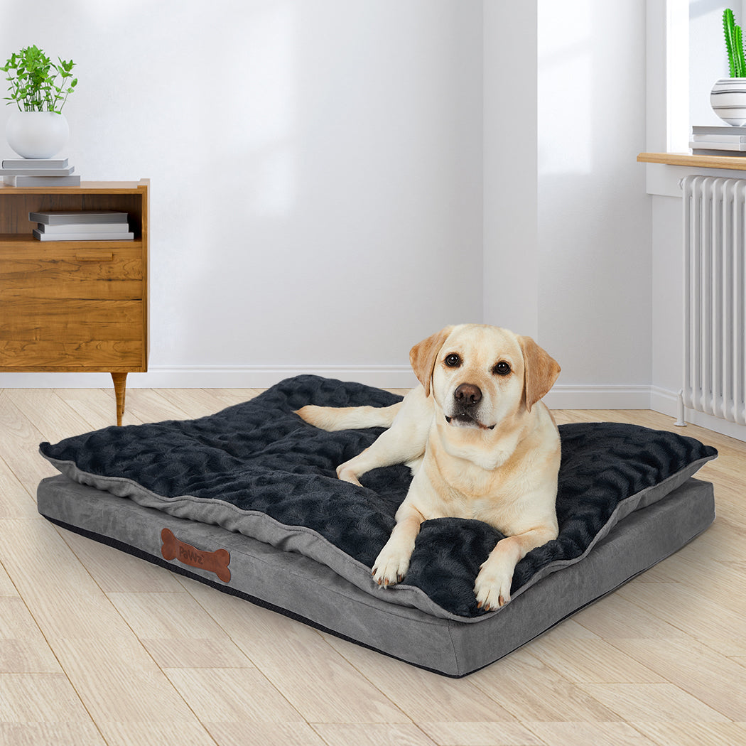 dog-calming-bed-warm-soft-plush-comfy-xl-grey-x-large-1973193641606385671