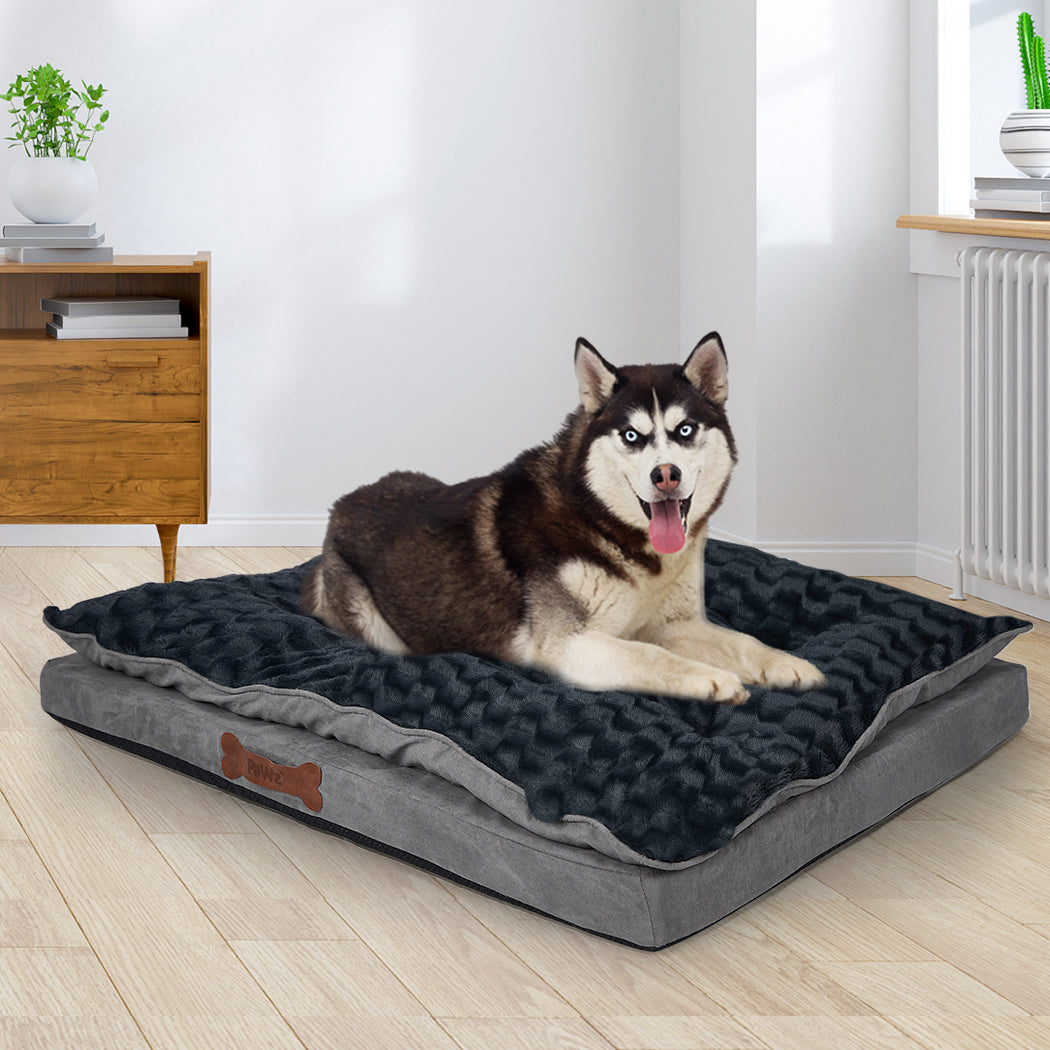 dog-calming-bed-warm-soft-plush-comfy-m-grey-medium-1973193640813662215