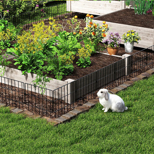 Mountview 25 Pcs Garden Fence Border Rustproof Metal-1996009992351780870