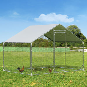Pawz 200x300x194cm Large Metal Walk-in Chicken Coop Cage-1996005445810130951
