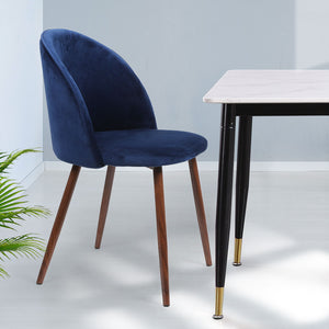 Levede 2x Dining Chairs Seat French Navy-1973194070188756999