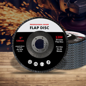 Traderight Flap Discs 125mm 5" Zirconia 1x20mX3 60SQM-1975420466780835847