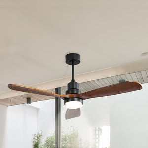 Spector 52'' Wood Ceiling Fan DC Motor Walnut-1973193857139085319