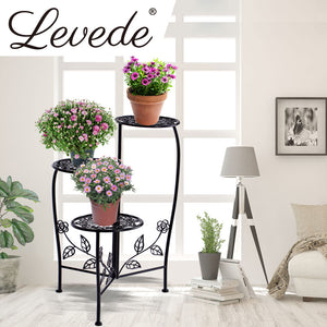2X Wrought Iron Outdoor Indoor Flower Black 2 Pack-1973193772321869831