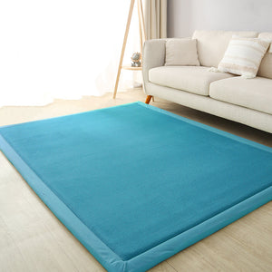 Marlow Coral Velvet Area Rugs Large Mat 120x200cm Blue-1996005440328175623
