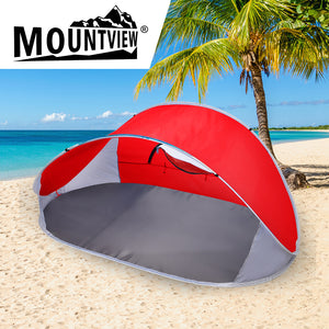 Mountview Pop Up Tent Camping Beach Red-1973193756257685511