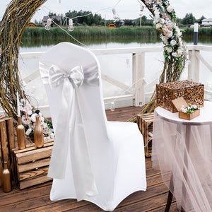 50x Satin Chair Sashes Cloth Cover Wedding-1996005387215704070
