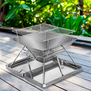 Levede Folding BBQ Portable Charcoal Grill 2-IN-1-1996005436268089351