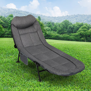 Levede Folding Camping Bed Camp Cots Dark Grey-1996005406111043591