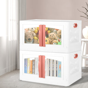 Plastic Storage Containers Stackable Red-1973193713844883463