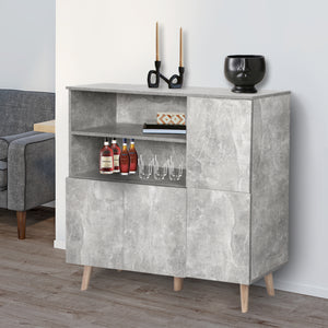 Levede Buffet Sideboard Storage Cabinet Grey-1975420493922177031