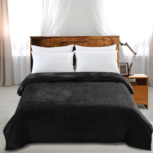 DreamZ 320GSM 220x240cm Ultra Soft Mink Black Queen-1973194034683973639