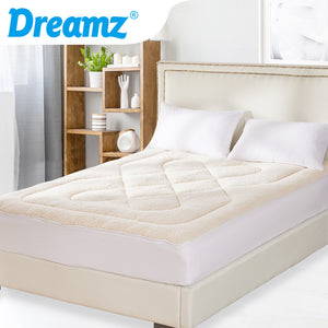 DreamZ Mattress Topper 100% Wool Underlay Single-1973193979688259591