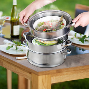 TOQUE Stainless Steel Steamer Meat Vegetable-1973193931718004742