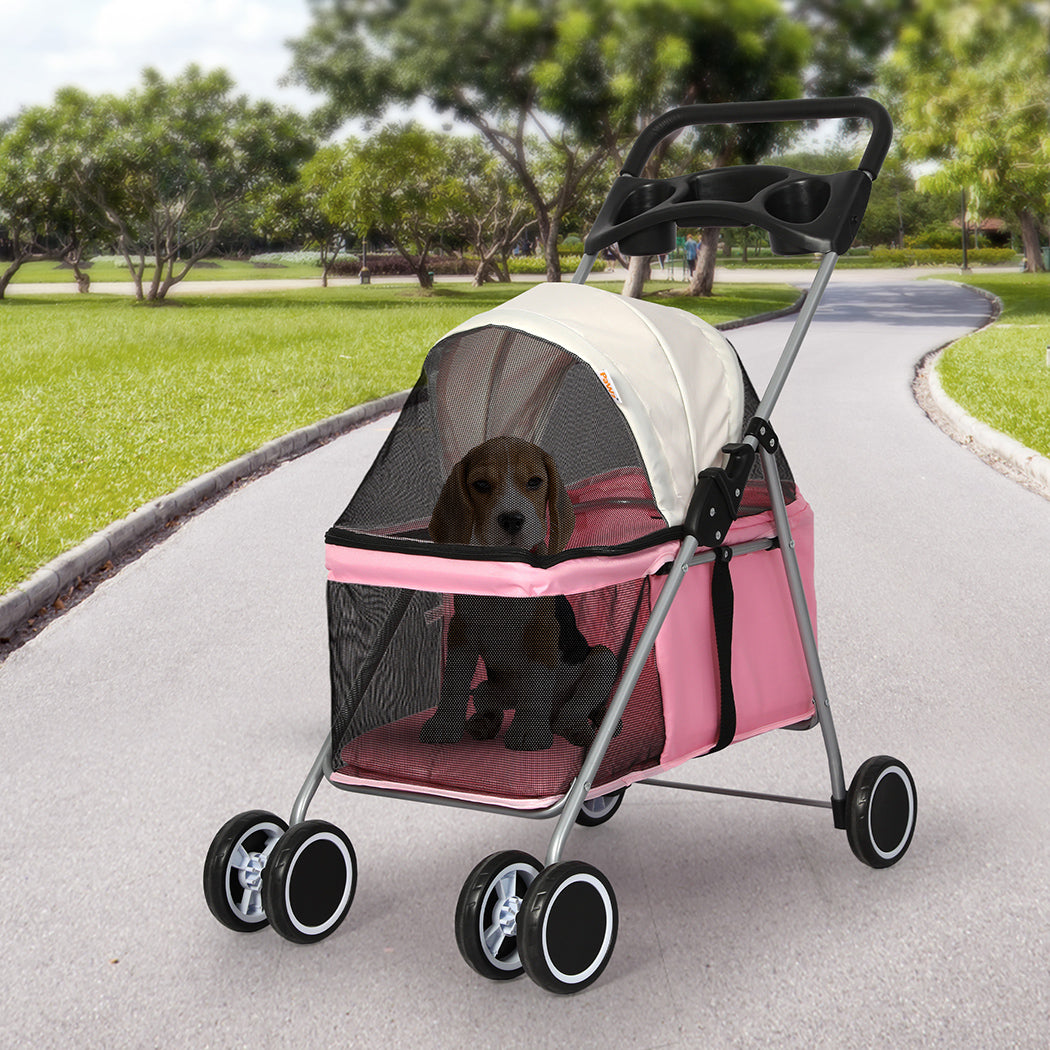 pawz-pet-stroller-dog-cat-carrier-foldable-pink-1975420406949089287