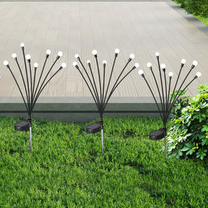 Firfly Solar Lawn Lights 8LED 4PC Outdoor Black-1973193958083399687