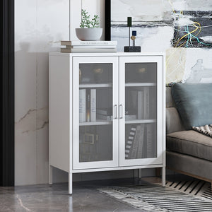 Levede Storage Cabinet Steel Kitchen White-1973194076320829447