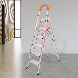 Traderight 6 Step Ladder Folding Aluminium-1973193887921082375
