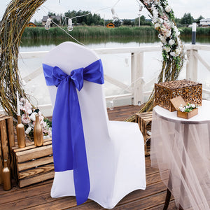 Multicoloured Chair Sashes Fabric Covers Navy-1975420513769623558