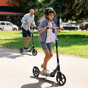 MONVELO Folding Scooter Dual Large Wheels Black-1996005492564037638