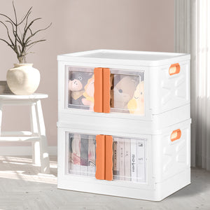 Storage Container Stackable Plastic Pink-1973193713467396103