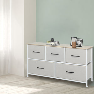 Levede Storage Cabinet Tower Chest Beige-1973194072285908998