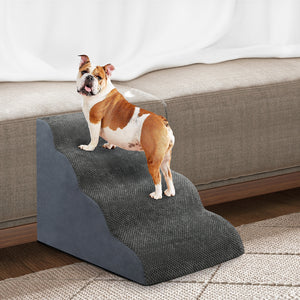 Pawz 4 Steps Pet Stairs Dog Ramp High Density Foam Grey-1996005456614658055