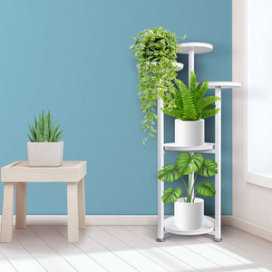 Levede Plant Stand Outdoor Indoor Flower White Medium-1973193774179946502