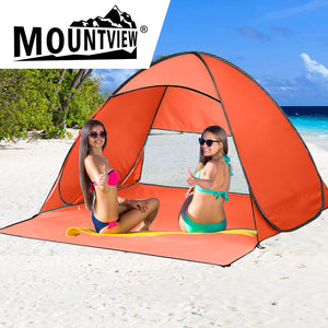 Mountview Pop Up Beach Tent Caming Portable Orange-1973193754751930375