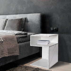 Levede 1xBedside Tables Drawers Side White-1973193985103106055