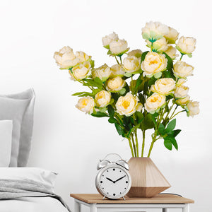 Lambu Artificial Flowers Silk Roses Yellow-1973193709000462343
