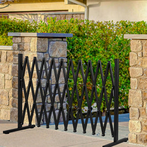 Garden Security Fence Gate Expandable Black-1973194021455138823