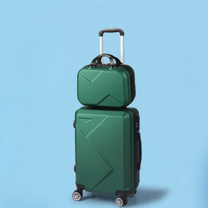 Slimbridge 2pcs 20"Travel Luggage Set Green-1973193936348516359