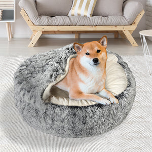 PaWz Pet Dog Calming Bed Warm Soft Plush L Large-1973193658303909895