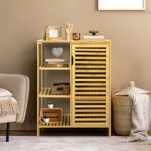 Levede  Bathroom Bamboo Storage Cabinet Natural-1996005370740477958