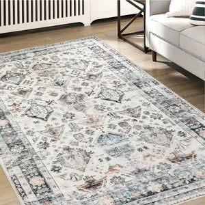 Marlow  Floor Rug Vintage Short Pile Washable Carpet Soft Plush Non Slip 80X120-1996005377279397895