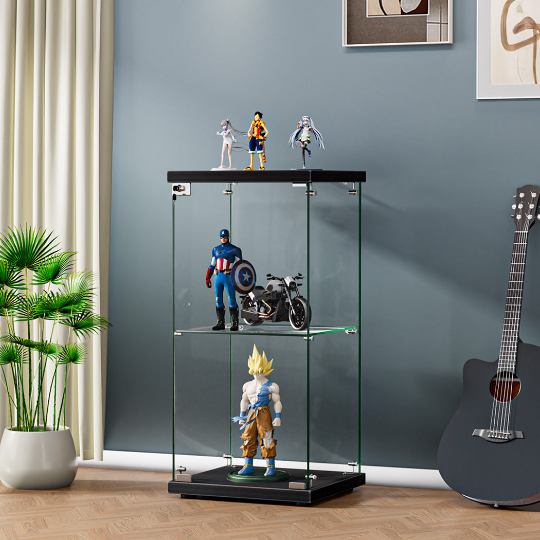stacked-display-cabinet-collection-storage-tempered-glass-2-tier-with-lock-black-1996005385034665991