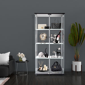 164cm Glass Display Cabinet 2 Doors-1973193801182875654